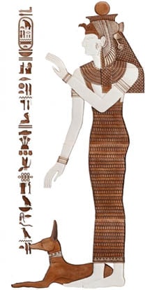Egyptský sadrový reliéf 